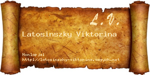 Latosinszky Viktorina névjegykártya